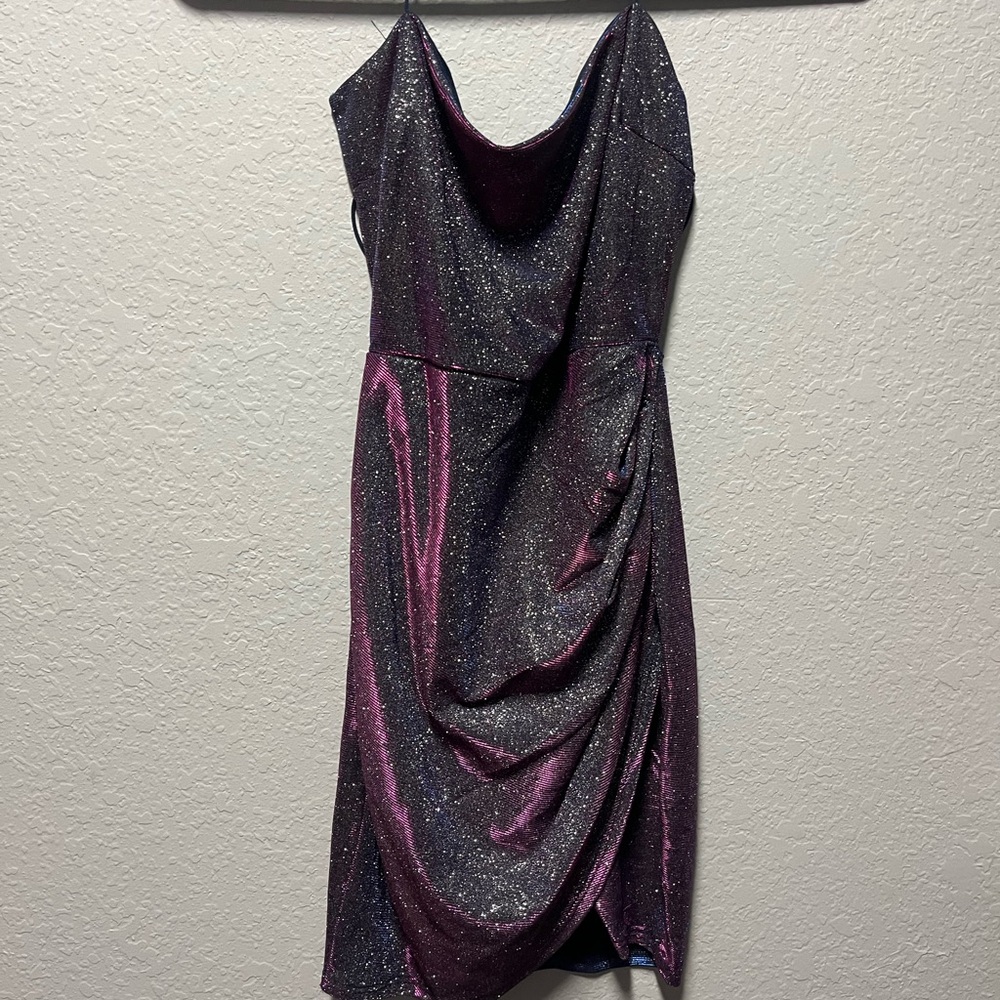 Elegant Purple Glitter Dress